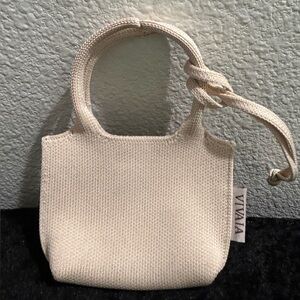 VIVAIA Mini Knit Handbag – Beige, Eco-Friendly, Brand New